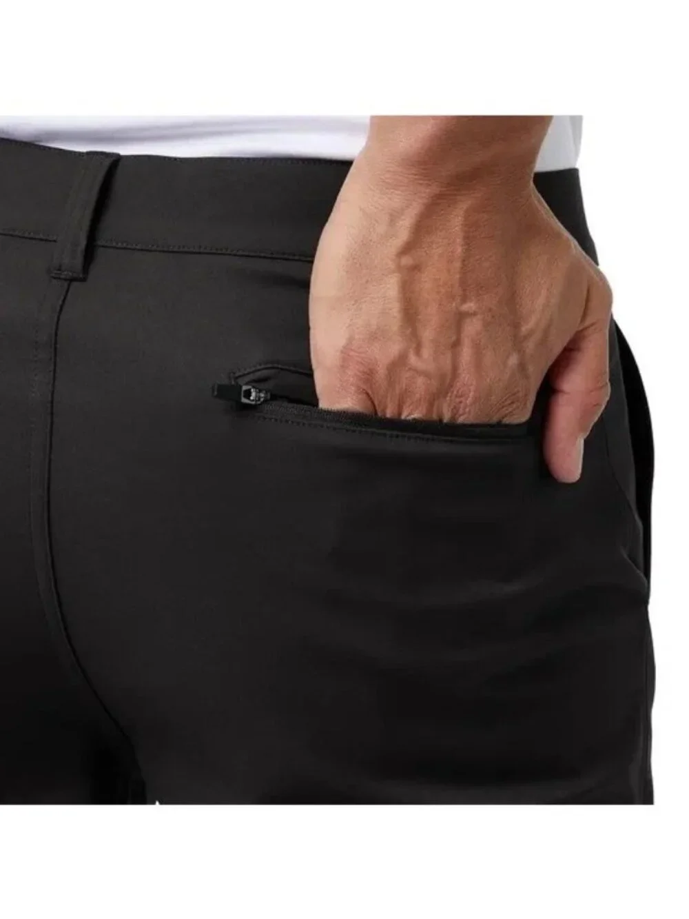 NWT Banana Republic Men's 38x32 Flat Front Tech Pants Black Slim Fit Stretch